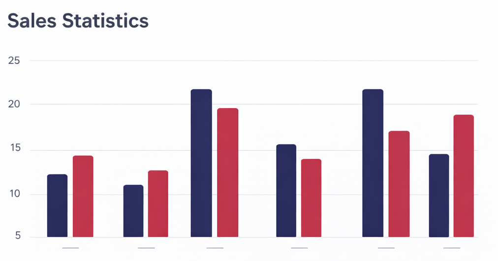 Sales statistics chart